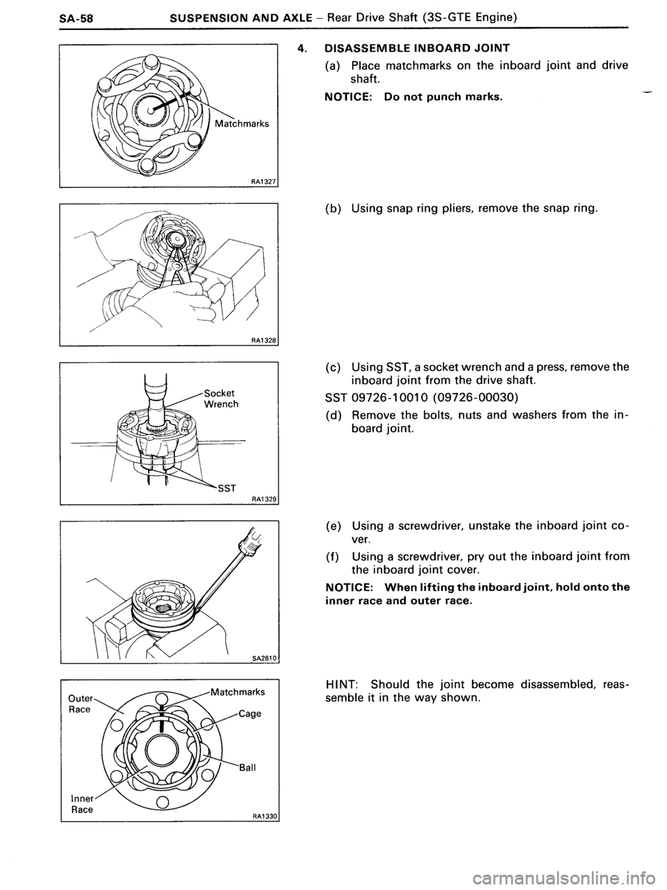 TOYOTA MR-2 1991 Factory Repair Manual TOYOTA MR-2 1991 Factory Repair Manual