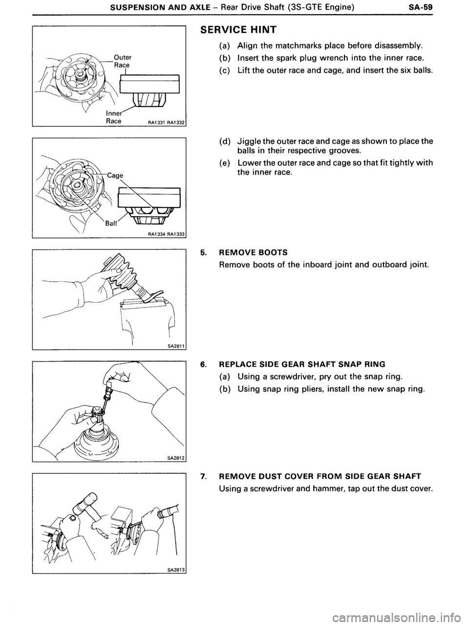 TOYOTA MR-2 1991 Factory Repair Manual TOYOTA MR-2 1991 Factory Repair Manual