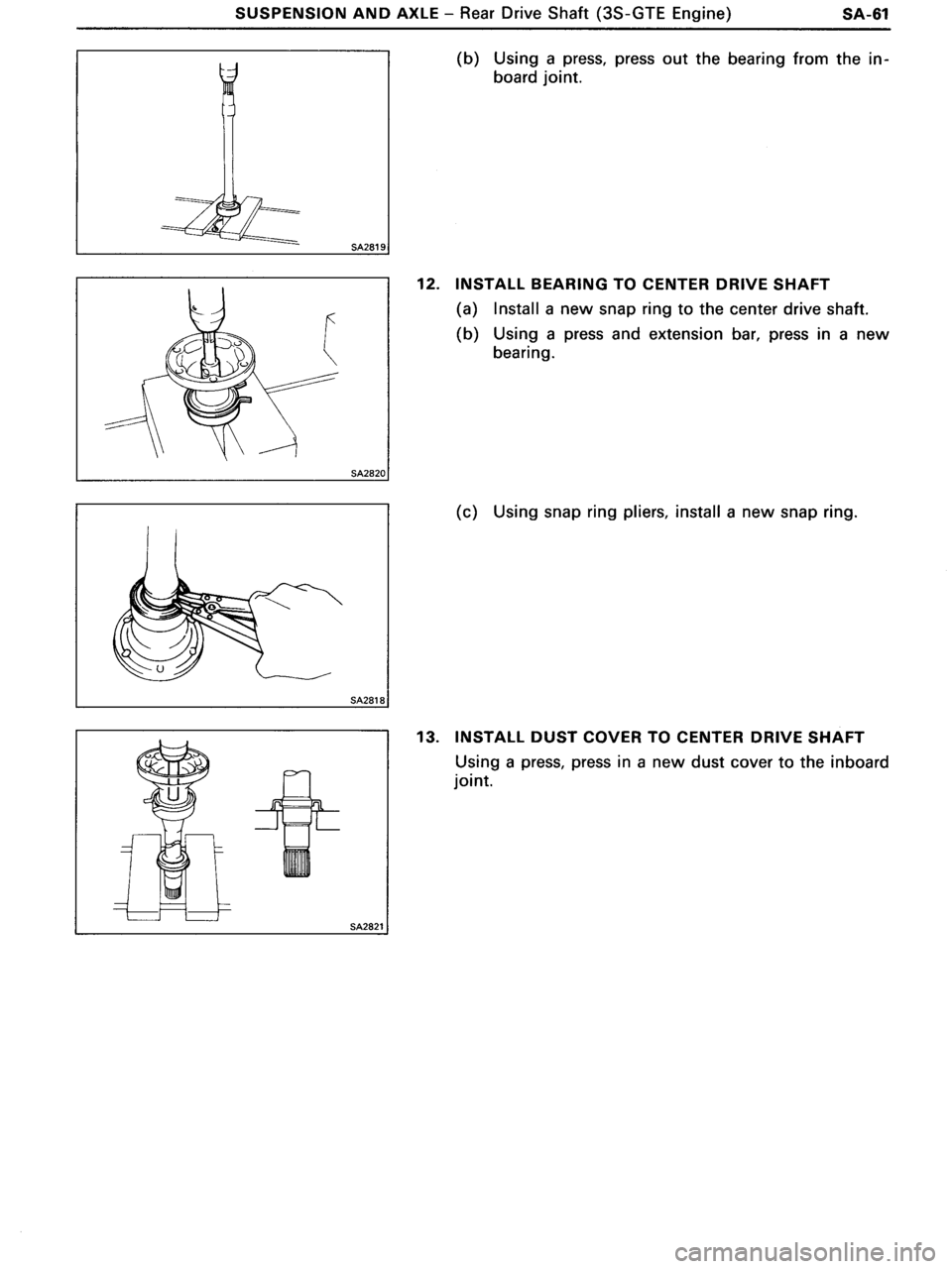 TOYOTA MR-2 1991 Factory Repair Manual TOYOTA MR-2 1991 Factory Repair Manual