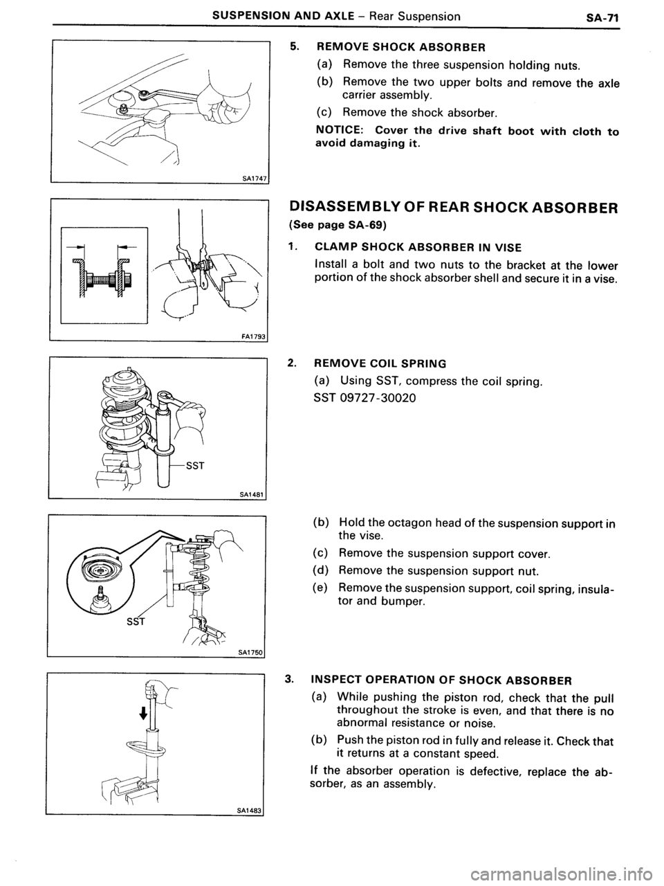 TOYOTA MR-2 1991 Factory Repair Manual TOYOTA MR-2 1991 Factory Repair Manual