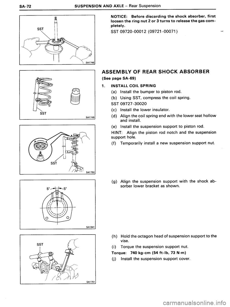 TOYOTA MR-2 1991 Factory Repair Manual TOYOTA MR-2 1991 Factory Repair Manual