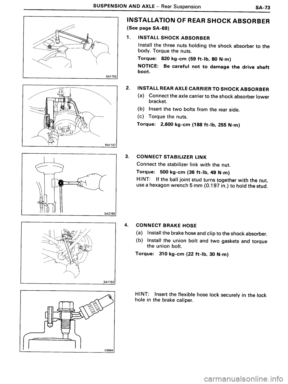 TOYOTA MR-2 1991 Factory Repair Manual TOYOTA MR-2 1991 Factory Repair Manual
