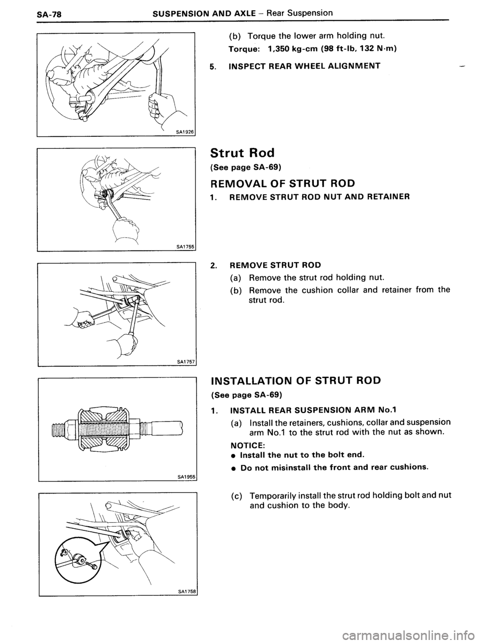 TOYOTA MR-2 1991 Factory Repair Manual TOYOTA MR-2 1991 Factory Repair Manual
