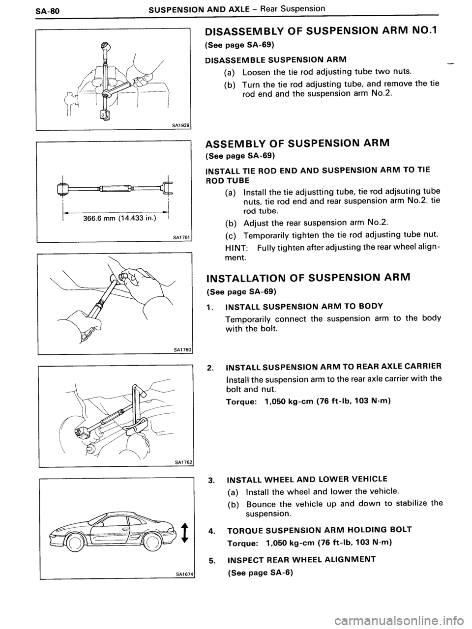 TOYOTA MR-2 1991 Factory Repair Manual TOYOTA MR-2 1991 Factory Repair Manual