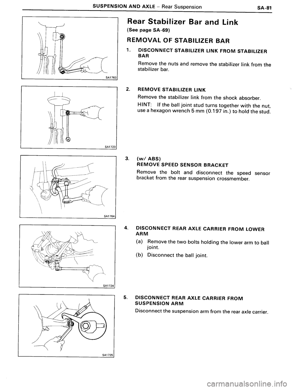 TOYOTA MR-2 1991 Factory Repair Manual TOYOTA MR-2 1991 Factory Repair Manual