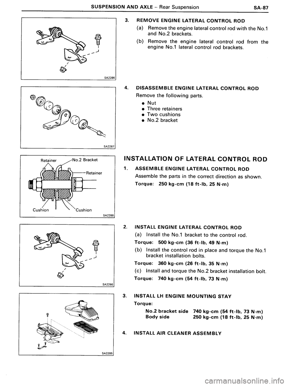 TOYOTA MR-2 1991 Factory Repair Manual TOYOTA MR-2 1991 Factory Repair Manual