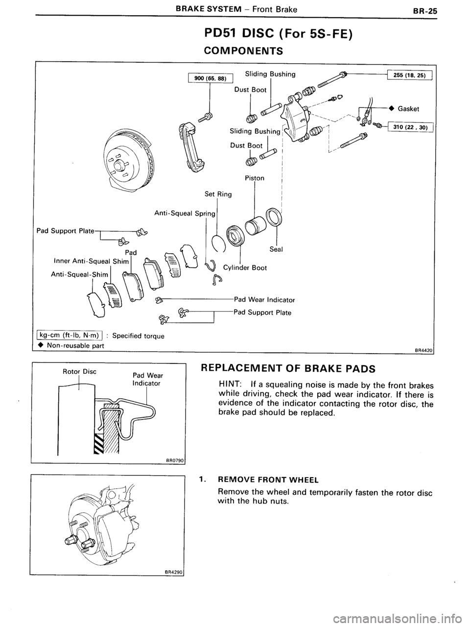TOYOTA MR-2 1991 Factory Repair Manual TOYOTA MR-2 1991 Factory Repair Manual