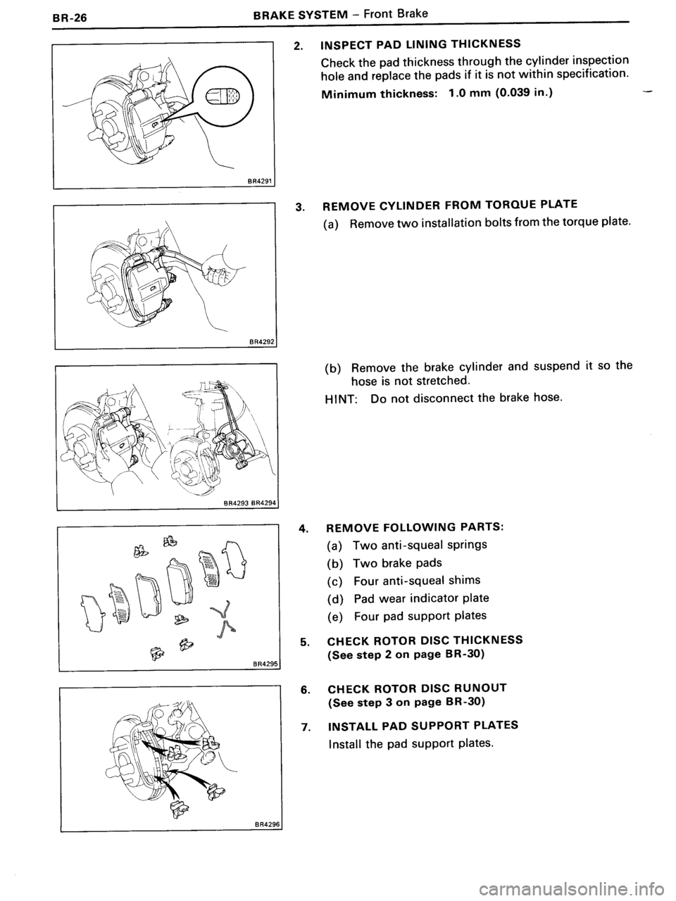 TOYOTA MR-2 1991 Factory Repair Manual TOYOTA MR-2 1991 Factory Repair Manual