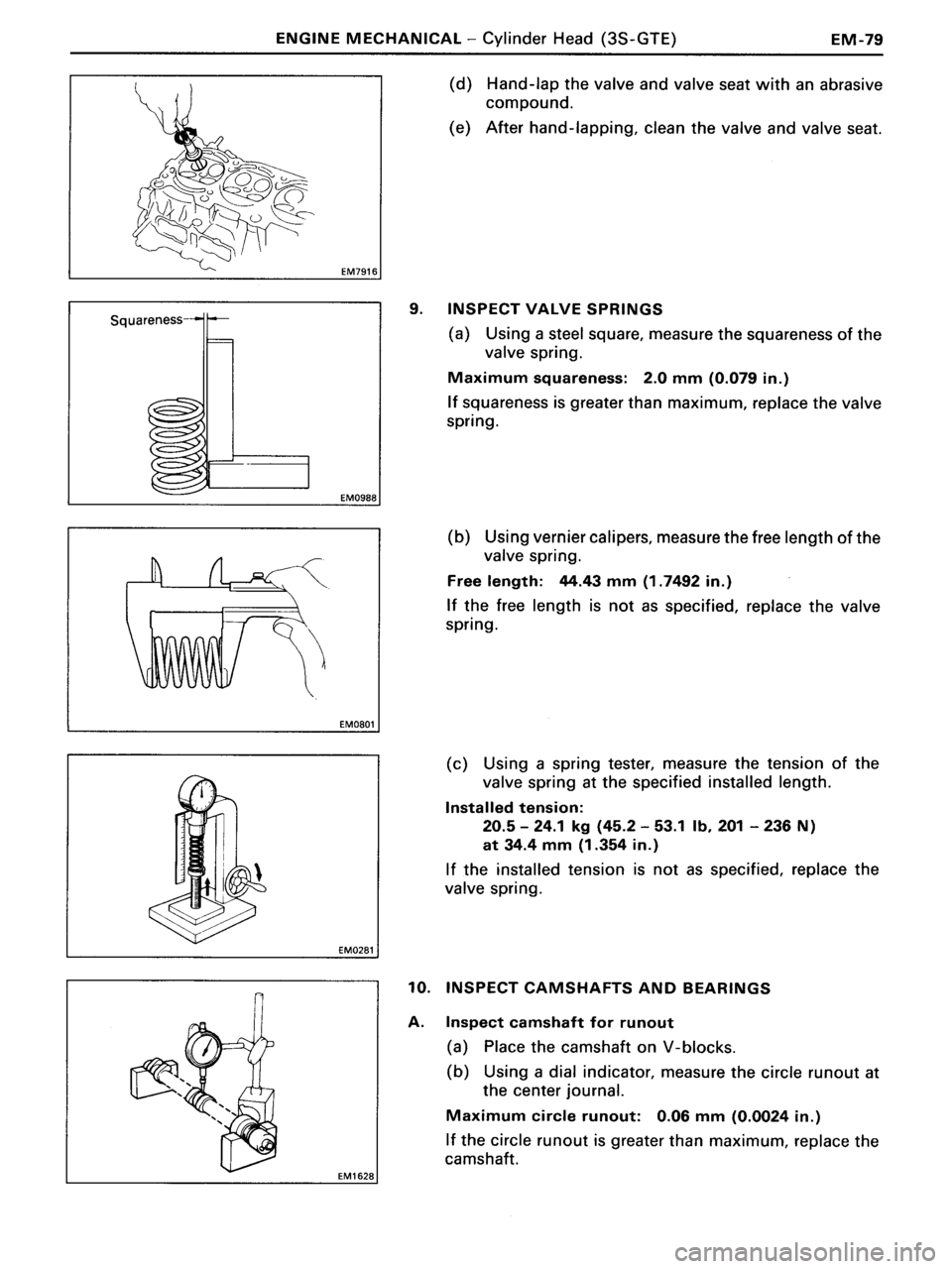 TOYOTA MR-2 1991 Factory Repair Manual TOYOTA MR-2 1991 Factory Repair Manual