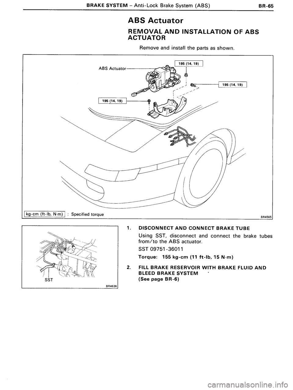 TOYOTA MR-2 1991 Factory Repair Manual TOYOTA MR-2 1991 Factory Repair Manual