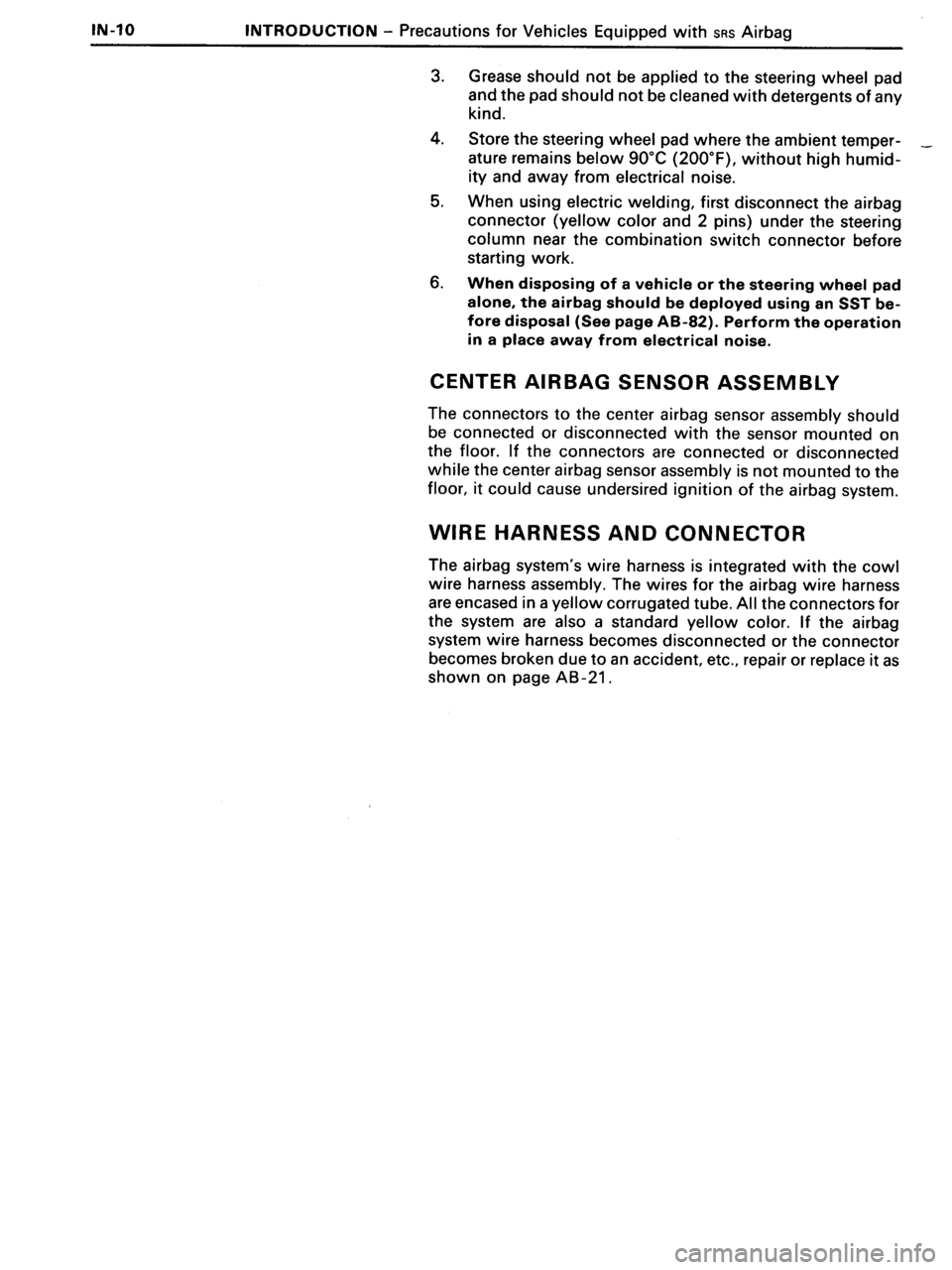TOYOTA MR-2 1991  Factory User Guide 