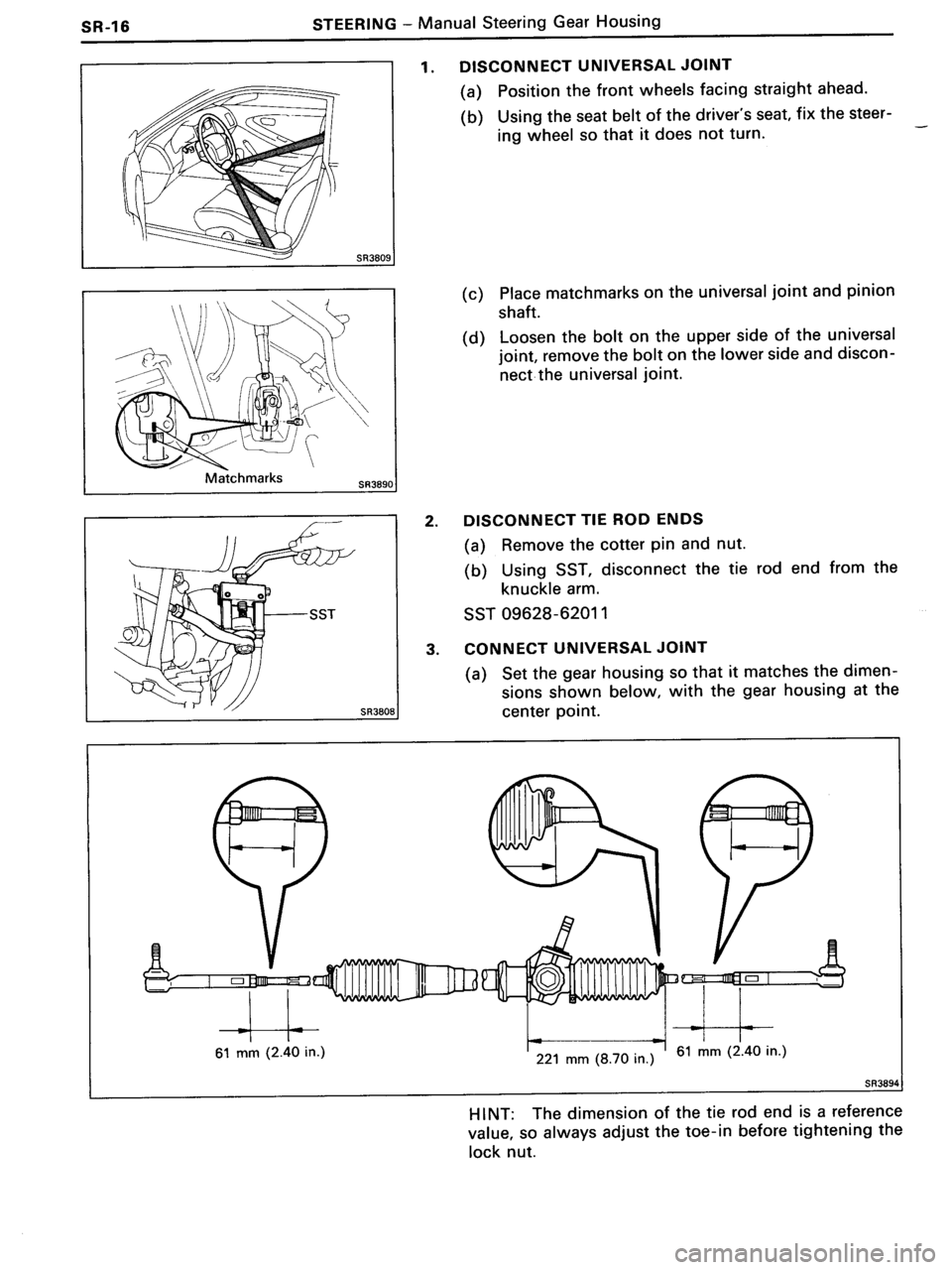 TOYOTA MR-2 1991 Factory Repair Manual TOYOTA MR-2 1991 Factory Repair Manual