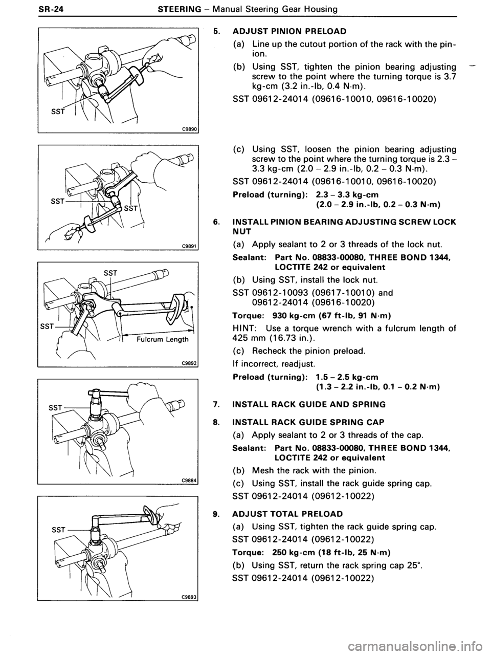 TOYOTA MR-2 1991 Factory Repair Manual TOYOTA MR-2 1991 Factory Repair Manual