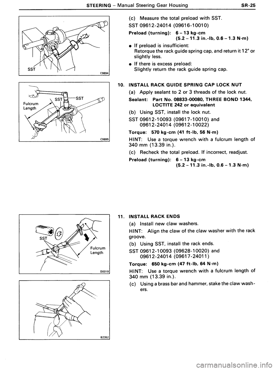 TOYOTA MR-2 1991 Factory Repair Manual TOYOTA MR-2 1991 Factory Repair Manual
