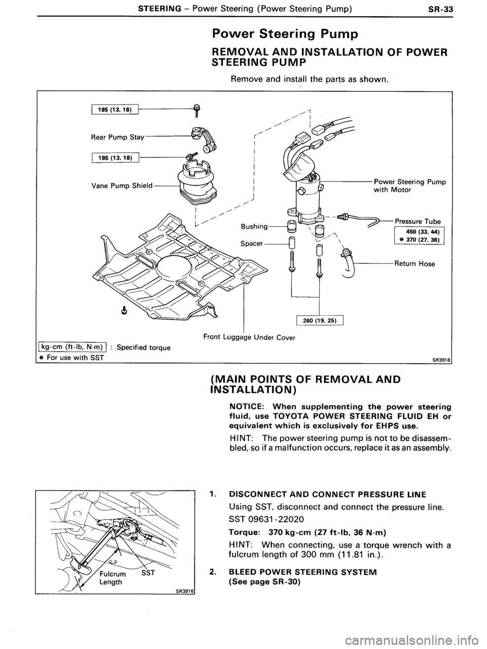 TOYOTA MR-2 1991 Factory Repair Manual TOYOTA MR-2 1991 Factory Repair Manual