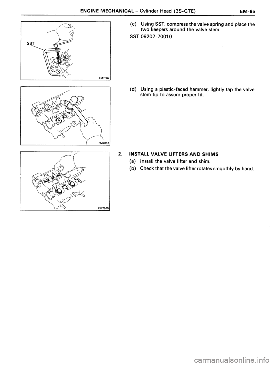 TOYOTA MR-2 1991 Factory Repair Manual TOYOTA MR-2 1991 Factory Repair Manual
