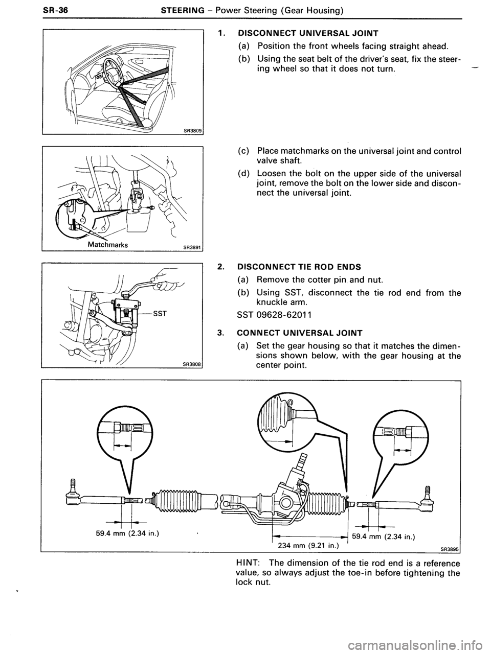 TOYOTA MR-2 1991 Factory Repair Manual TOYOTA MR-2 1991 Factory Repair Manual