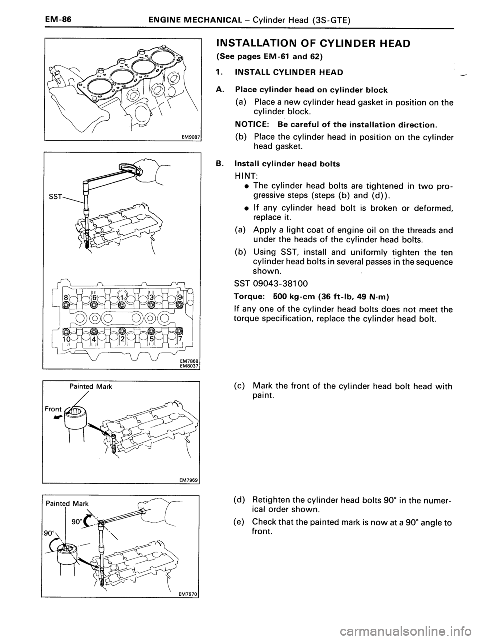 TOYOTA MR-2 1991 Factory Repair Manual TOYOTA MR-2 1991 Factory Repair Manual