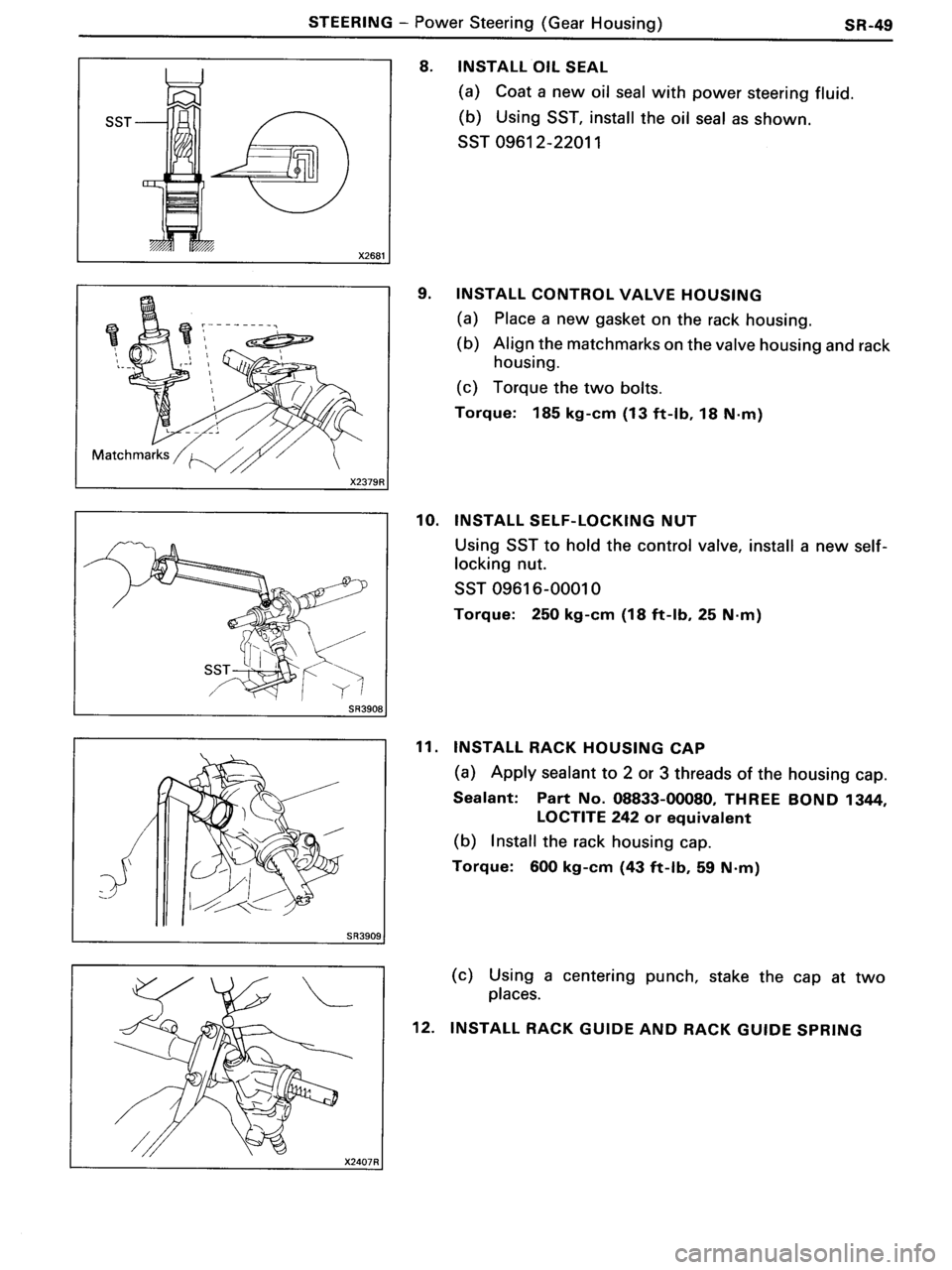 TOYOTA MR-2 1991 Factory Repair Manual TOYOTA MR-2 1991 Factory Repair Manual