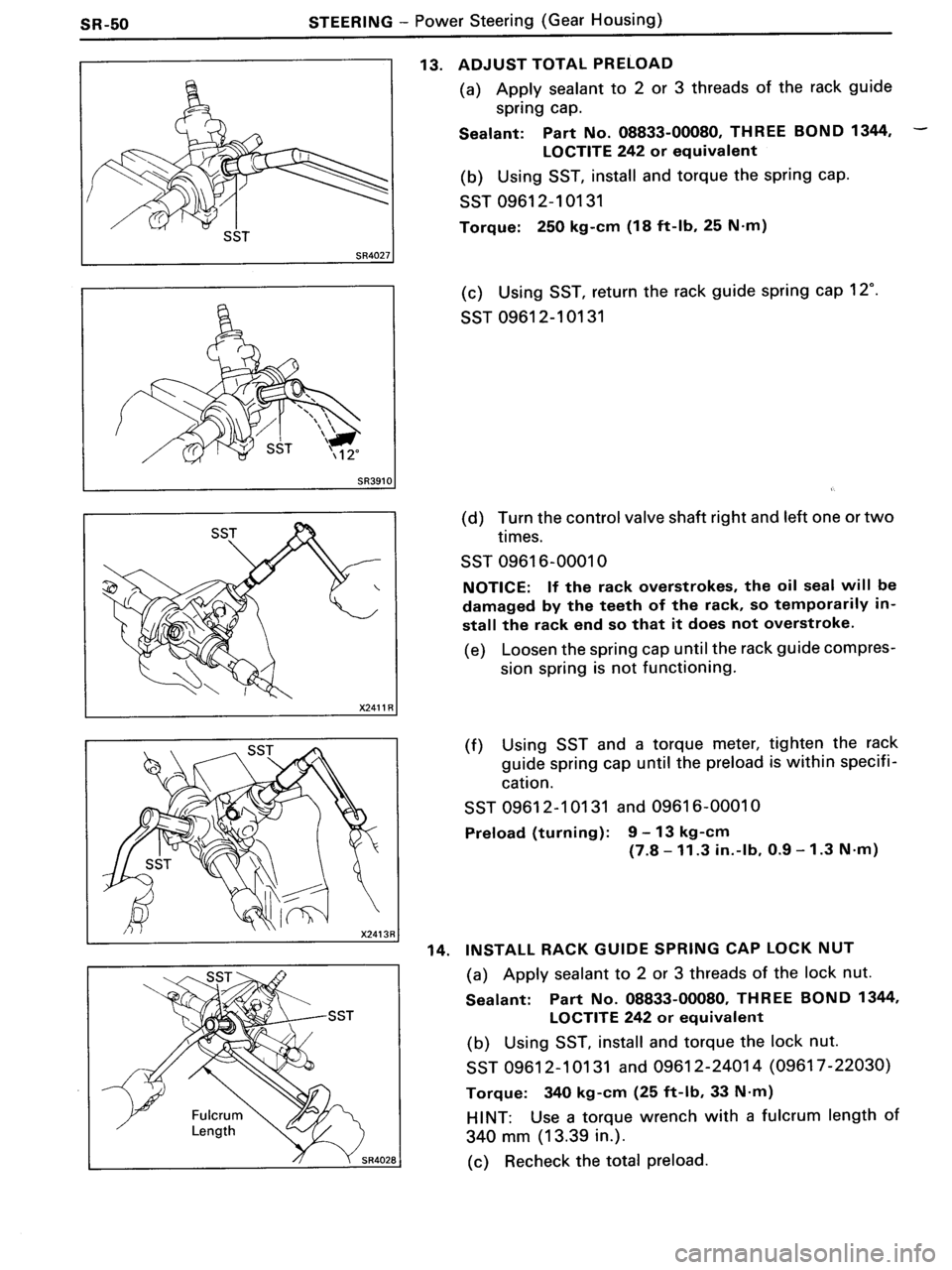TOYOTA MR-2 1991 Factory Repair Manual TOYOTA MR-2 1991 Factory Repair Manual