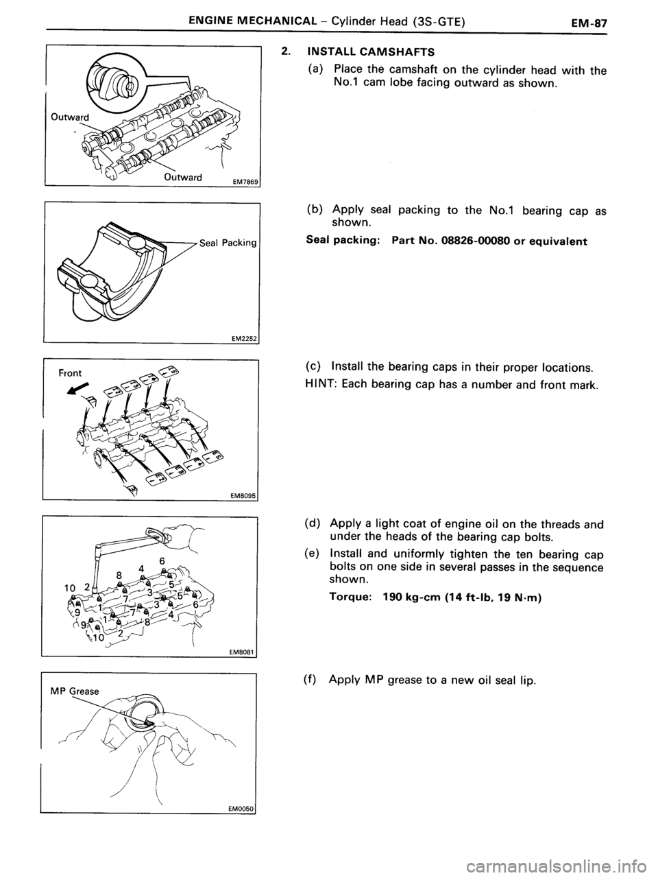 TOYOTA MR-2 1991 Factory Repair Manual TOYOTA MR-2 1991 Factory Repair Manual