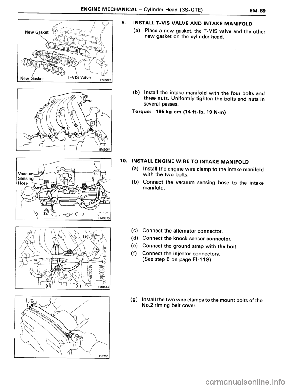TOYOTA MR-2 1991 Factory Repair Manual TOYOTA MR-2 1991 Factory Repair Manual