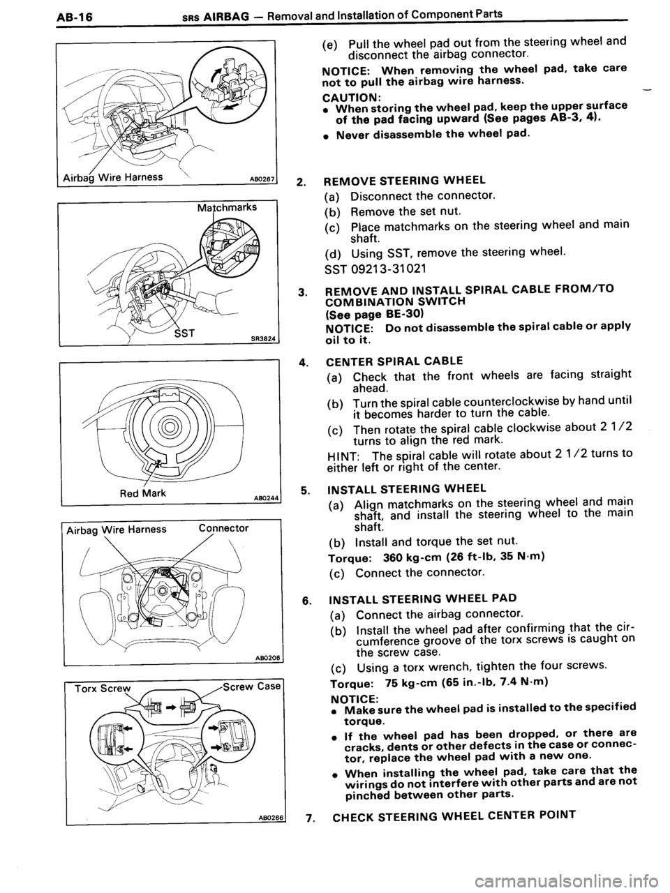 TOYOTA MR-2 1991 Factory Repair Manual TOYOTA MR-2 1991 Factory Repair Manual