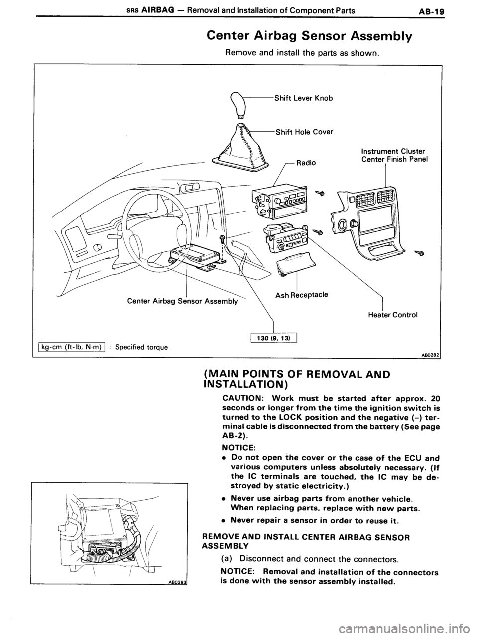 TOYOTA MR-2 1991 Factory Repair Manual TOYOTA MR-2 1991 Factory Repair Manual