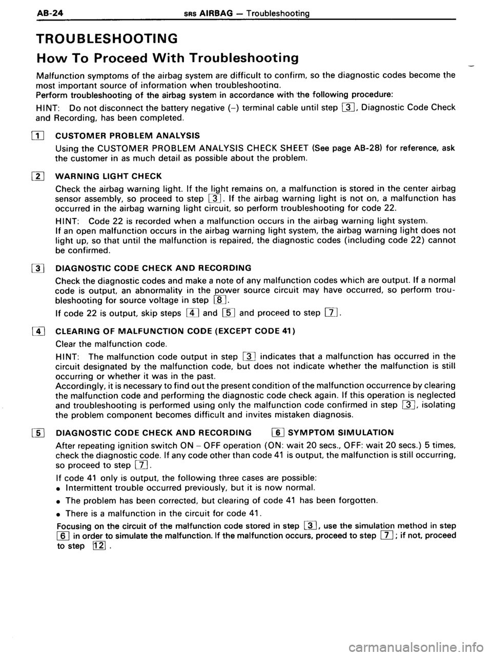 TOYOTA MR-2 1991 Factory Repair Manual TOYOTA MR-2 1991 Factory Repair Manual