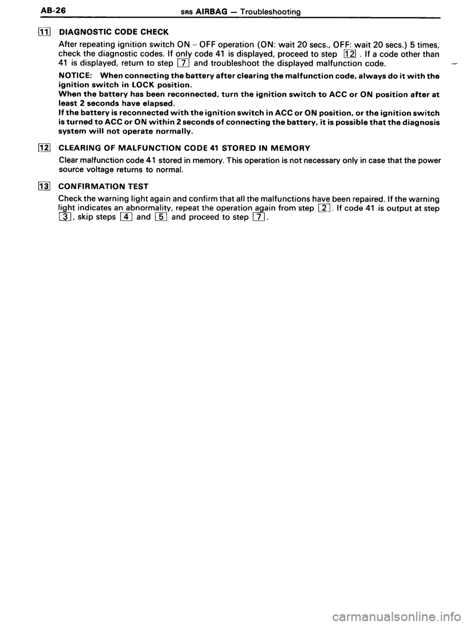 TOYOTA MR-2 1991 Factory Repair Manual TOYOTA MR-2 1991 Factory Repair Manual