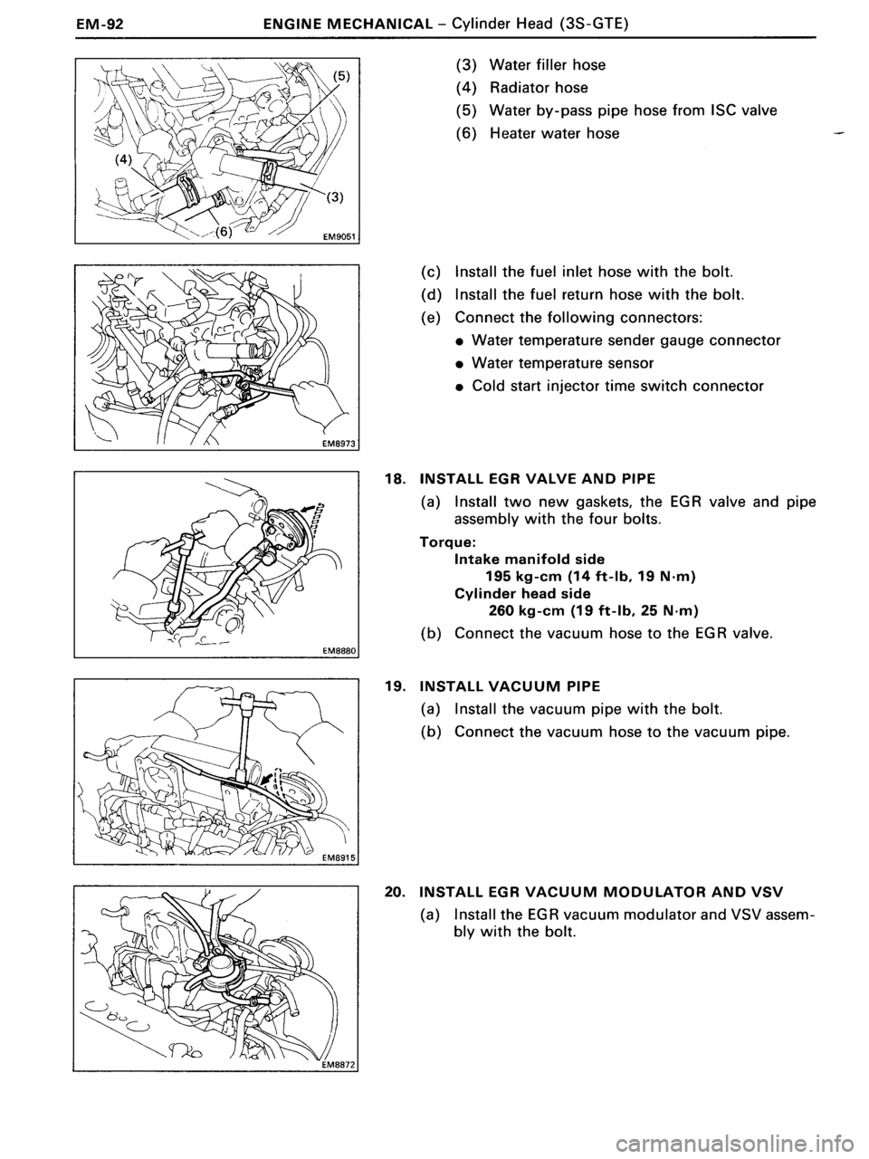 TOYOTA MR-2 1991 Factory Repair Manual TOYOTA MR-2 1991 Factory Repair Manual