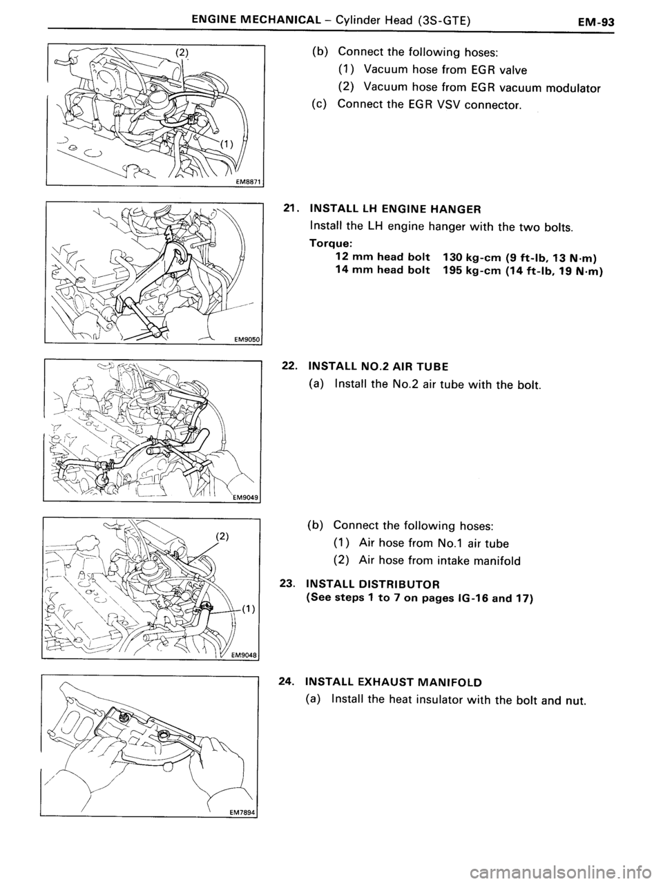 TOYOTA MR-2 1991 Factory Repair Manual TOYOTA MR-2 1991 Factory Repair Manual