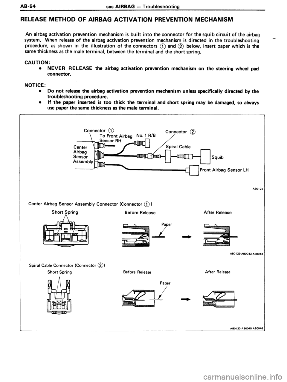 TOYOTA MR-2 1991  Factory Repair Manual 
