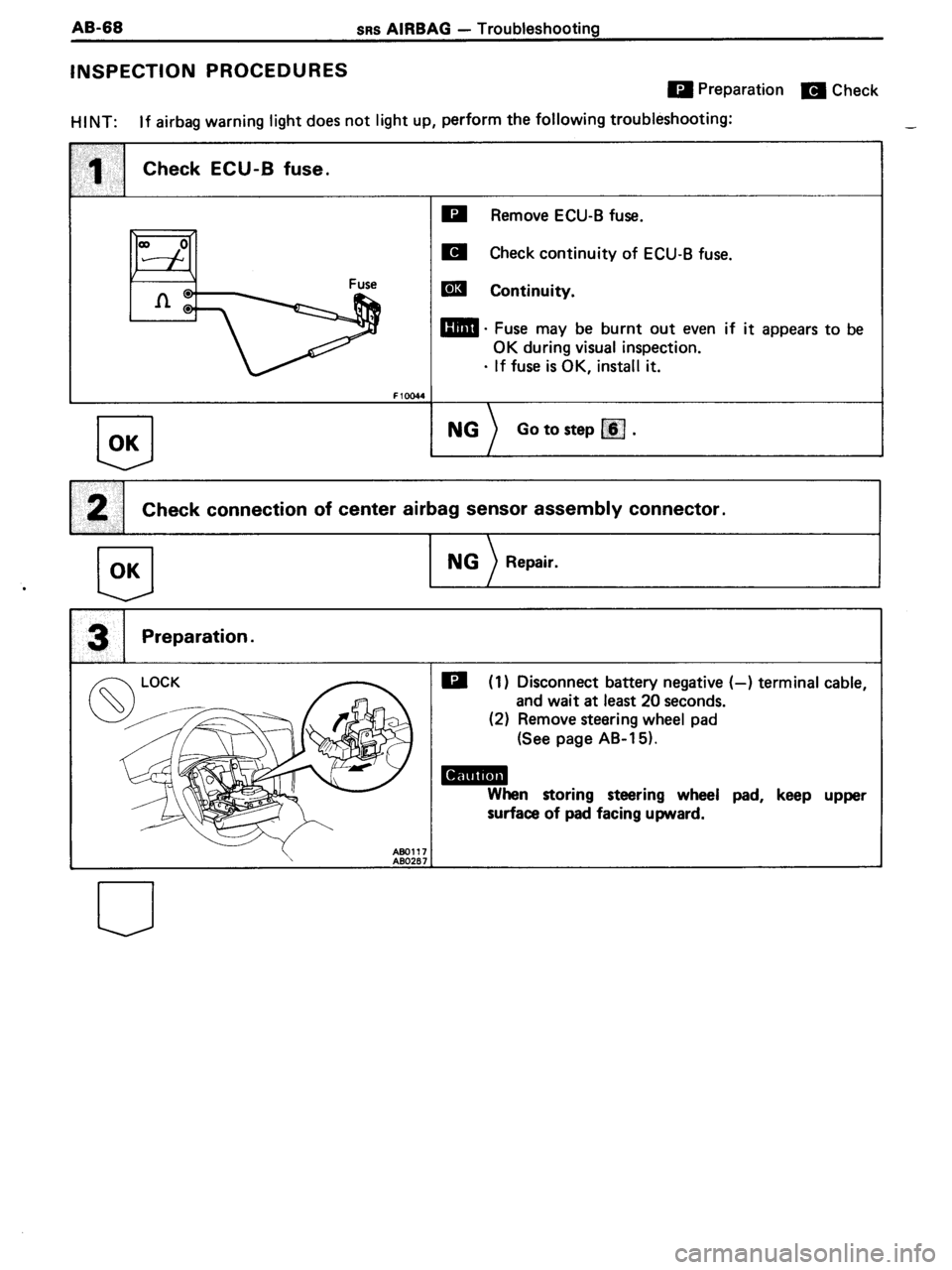 TOYOTA MR-2 1991 Factory Repair Manual TOYOTA MR-2 1991 Factory Repair Manual