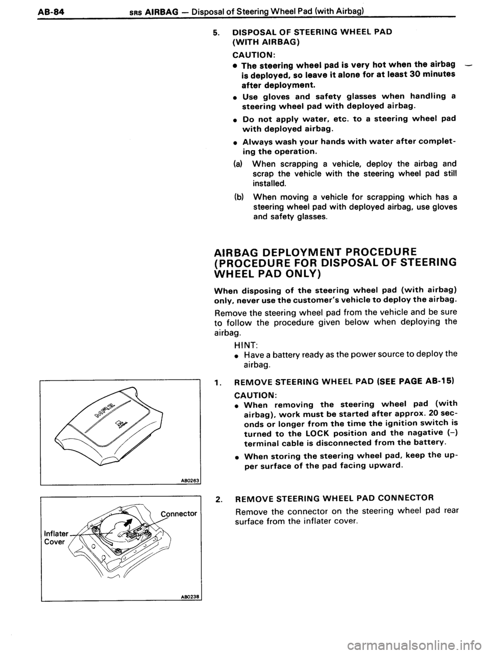 TOYOTA MR-2 1991 Factory Repair Manual TOYOTA MR-2 1991 Factory Repair Manual