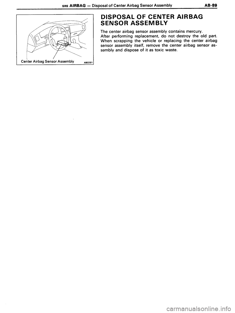 TOYOTA MR-2 1991 Factory Repair Manual TOYOTA MR-2 1991 Factory Repair Manual