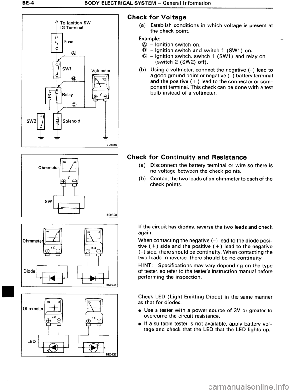 TOYOTA MR-2 1991 Factory Repair Manual TOYOTA MR-2 1991 Factory Repair Manual