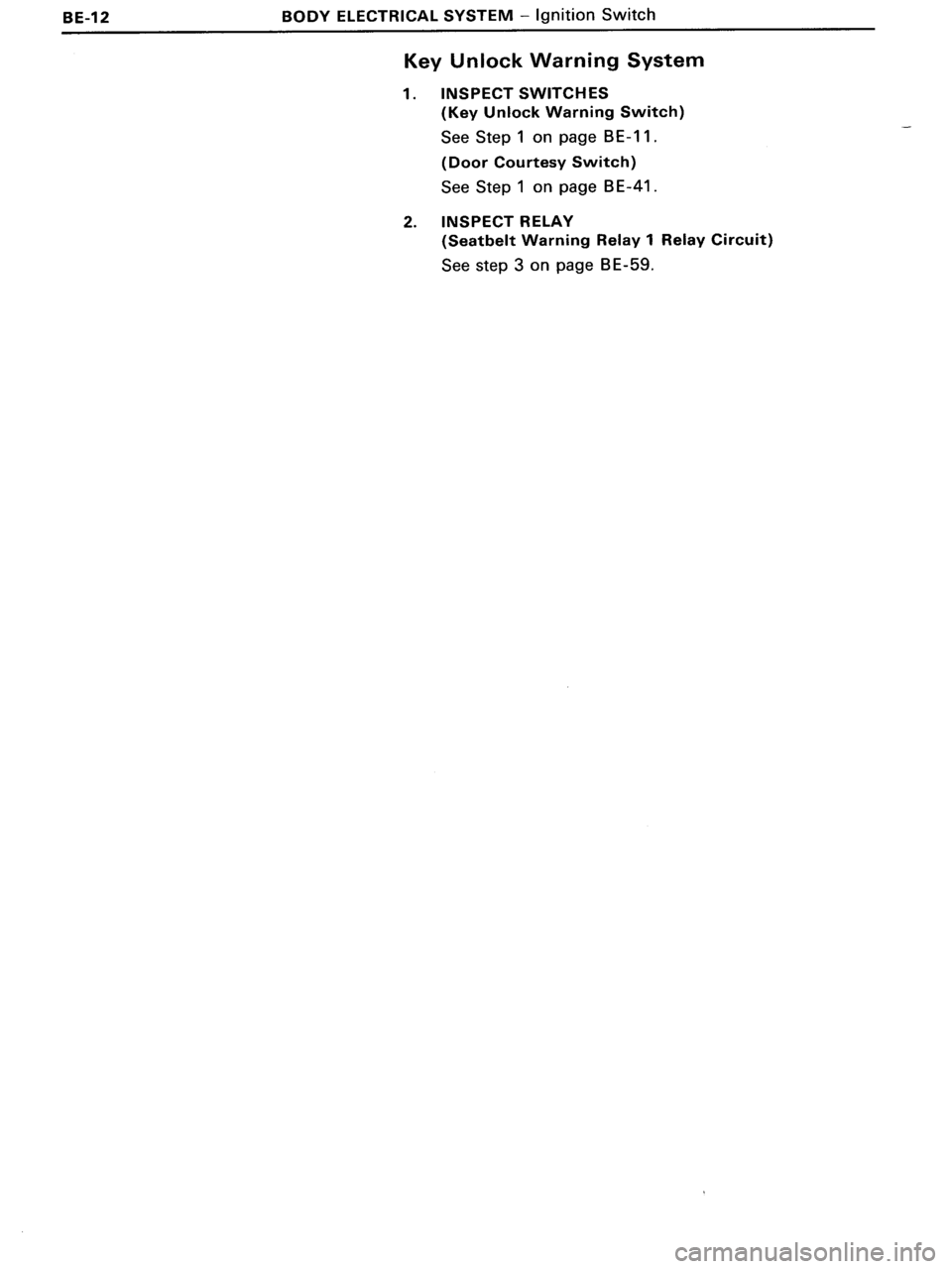 TOYOTA MR-2 1991 Factory Repair Manual TOYOTA MR-2 1991 Factory Repair Manual