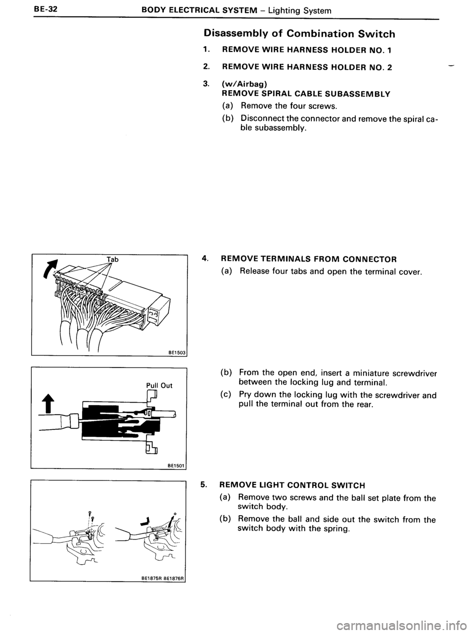 TOYOTA MR-2 1991  Factory Repair Manual 