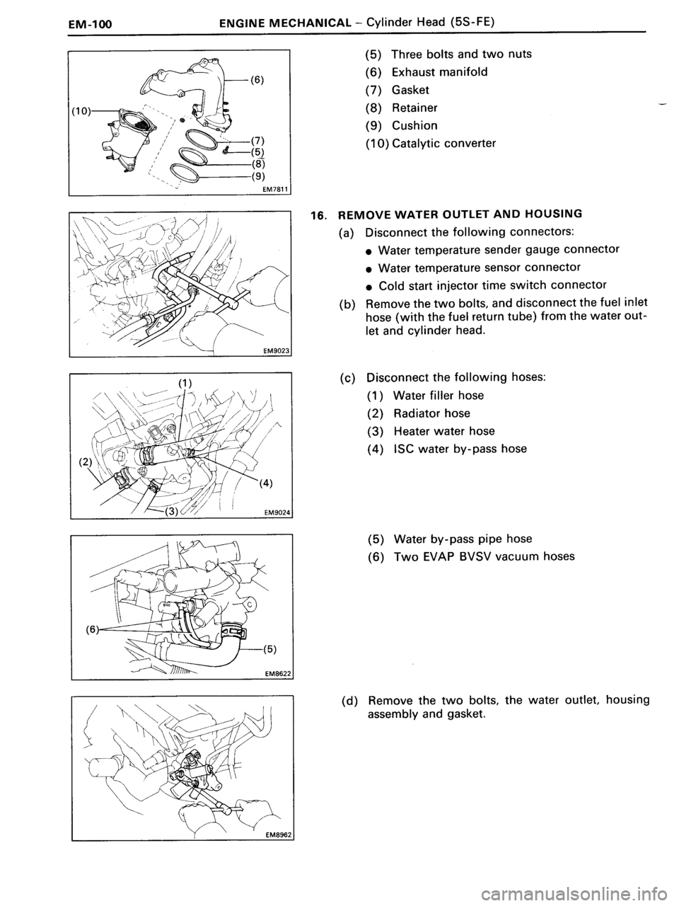 TOYOTA MR-2 1991 Factory Repair Manual TOYOTA MR-2 1991 Factory Repair Manual