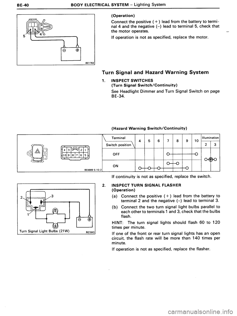 TOYOTA MR-2 1991  Factory Repair Manual 