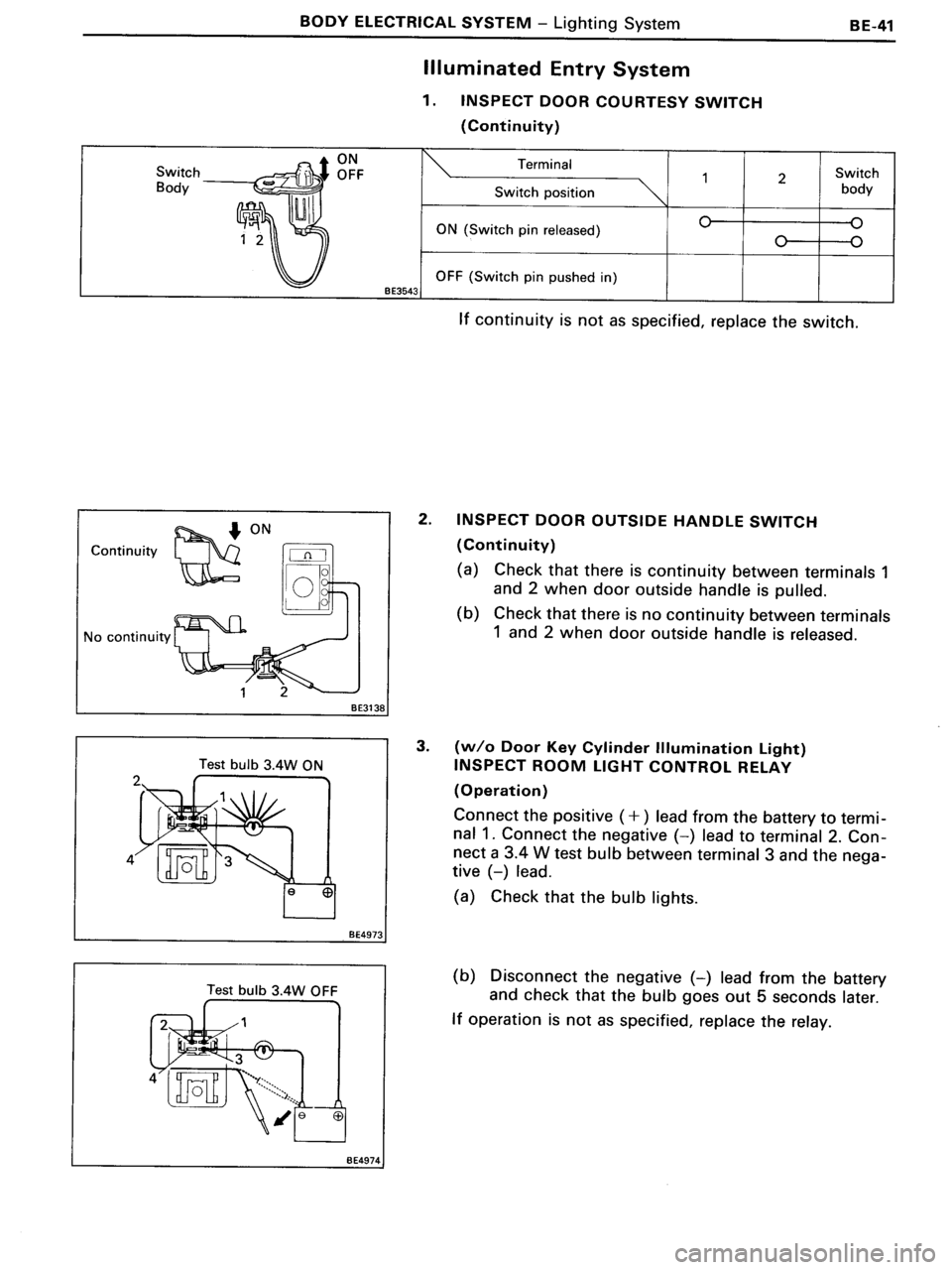 TOYOTA MR-2 1991  Factory Repair Manual 