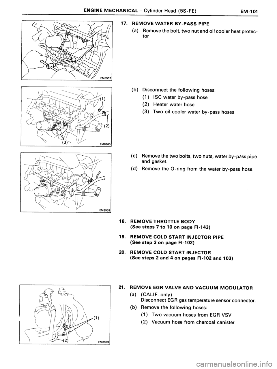 TOYOTA MR-2 1991  Factory Repair Manual 