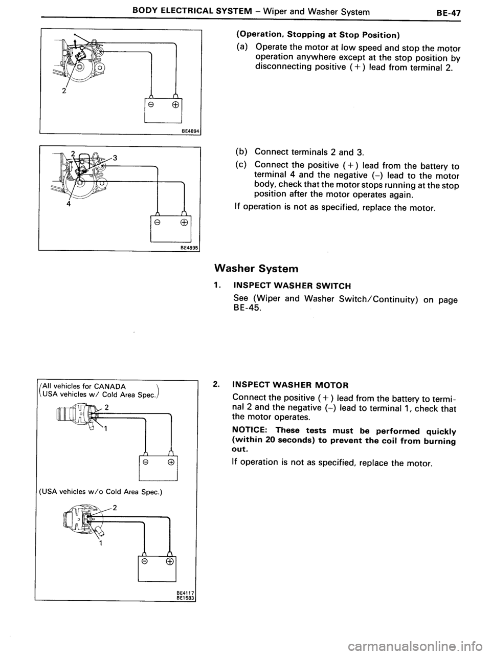 TOYOTA MR-2 1991  Factory Repair Manual 
