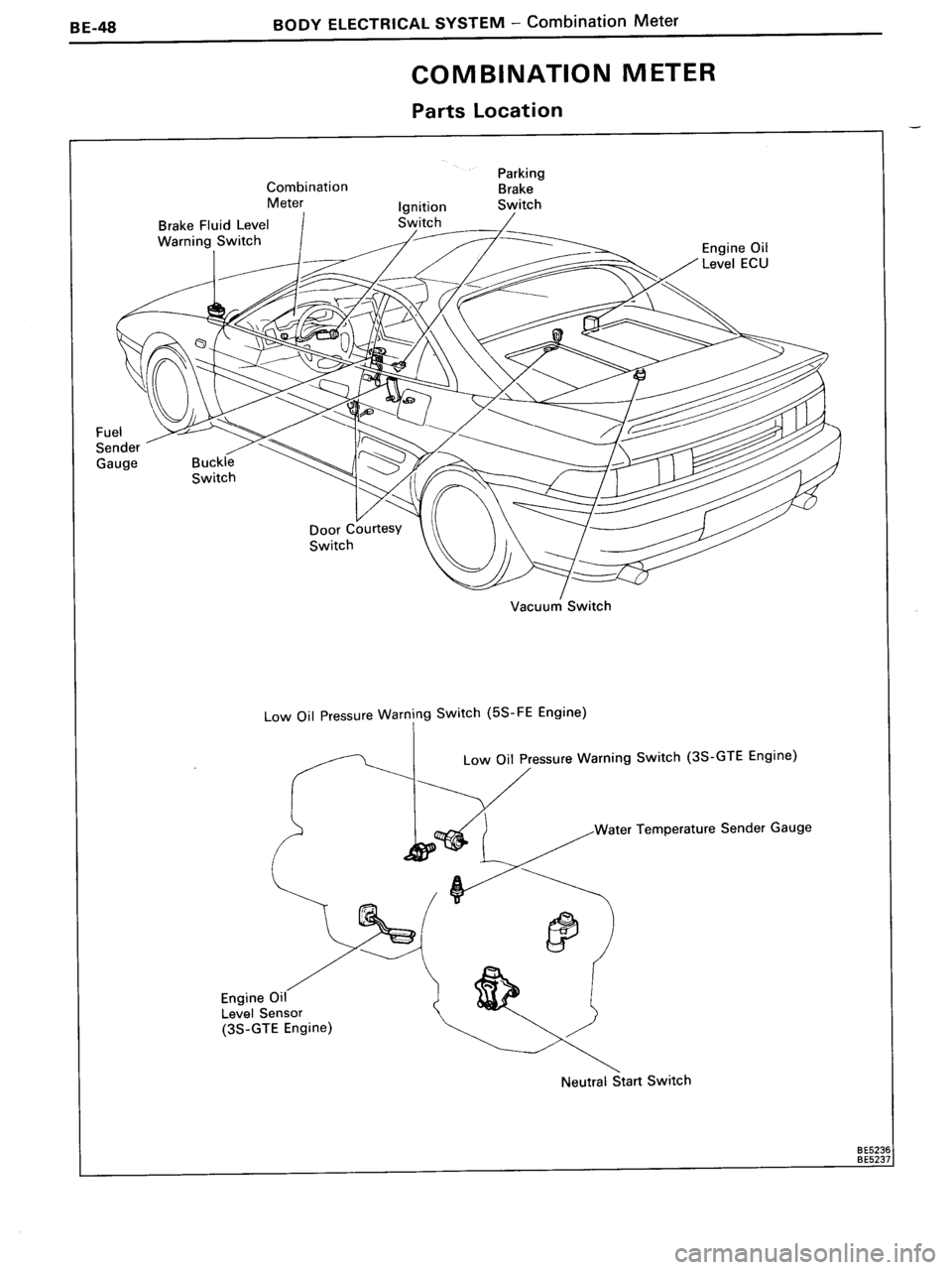 TOYOTA MR-2 1991  Factory Repair Manual 
