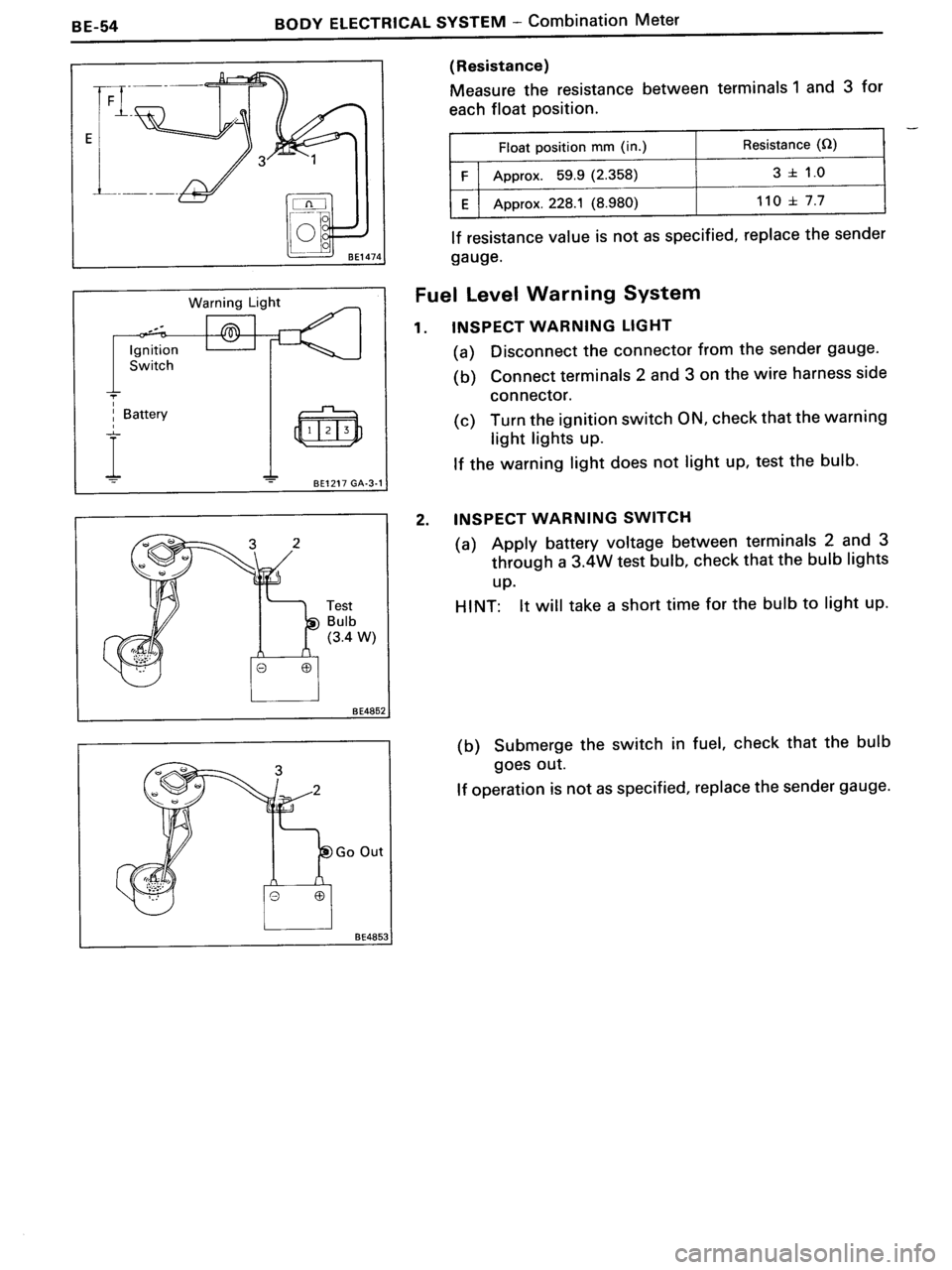 TOYOTA MR-2 1991  Factory Repair Manual 