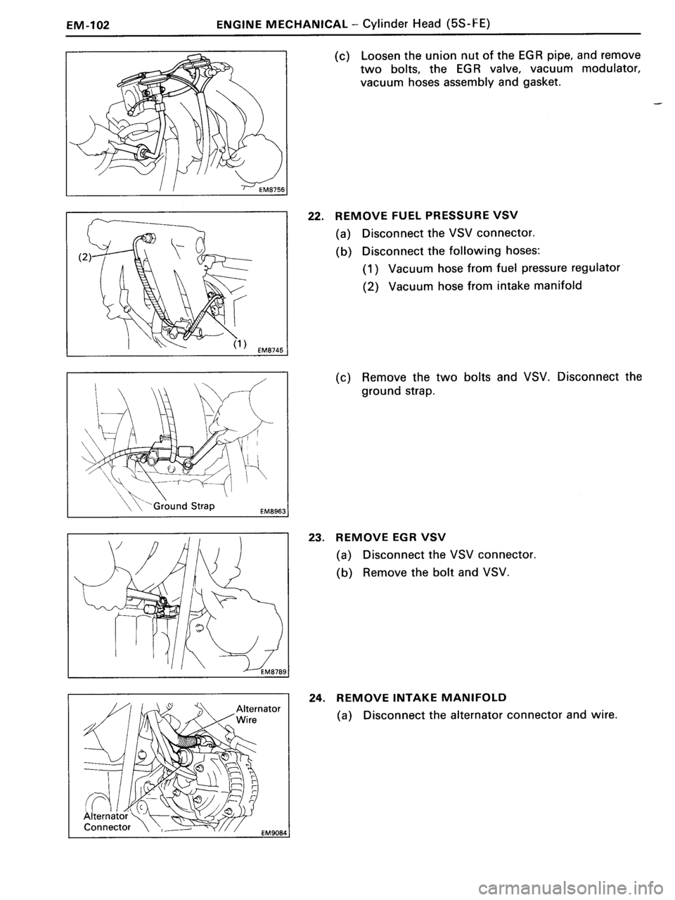 TOYOTA MR-2 1991  Factory Repair Manual 