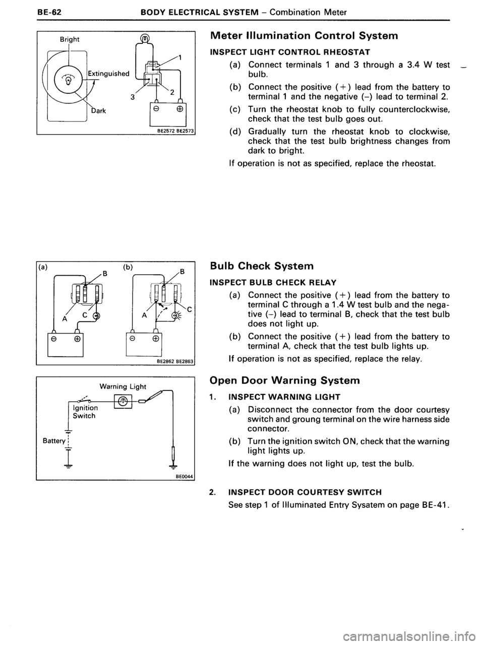 TOYOTA MR-2 1991  Factory Repair Manual 
