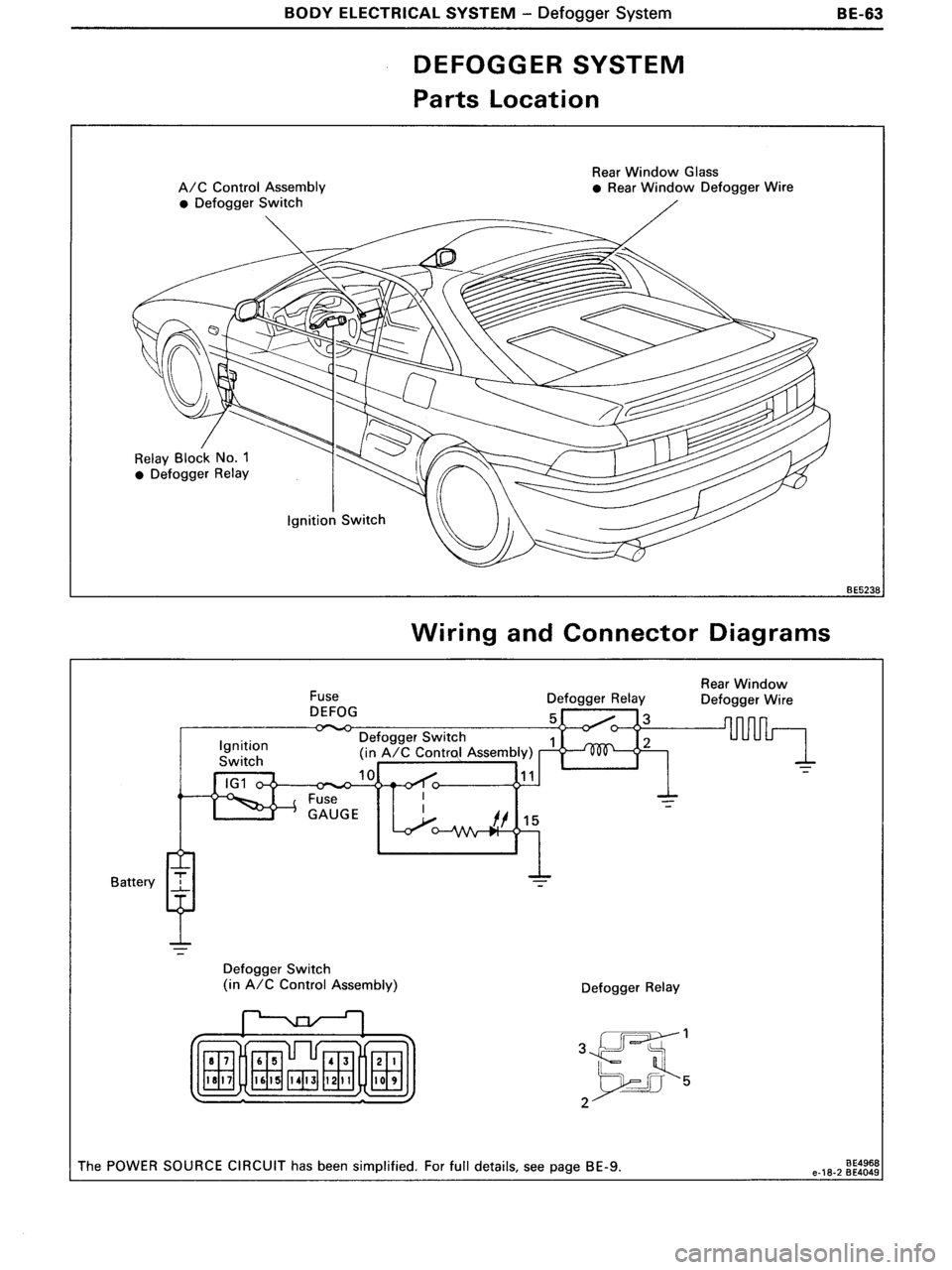 TOYOTA MR-2 1991  Factory Repair Manual 