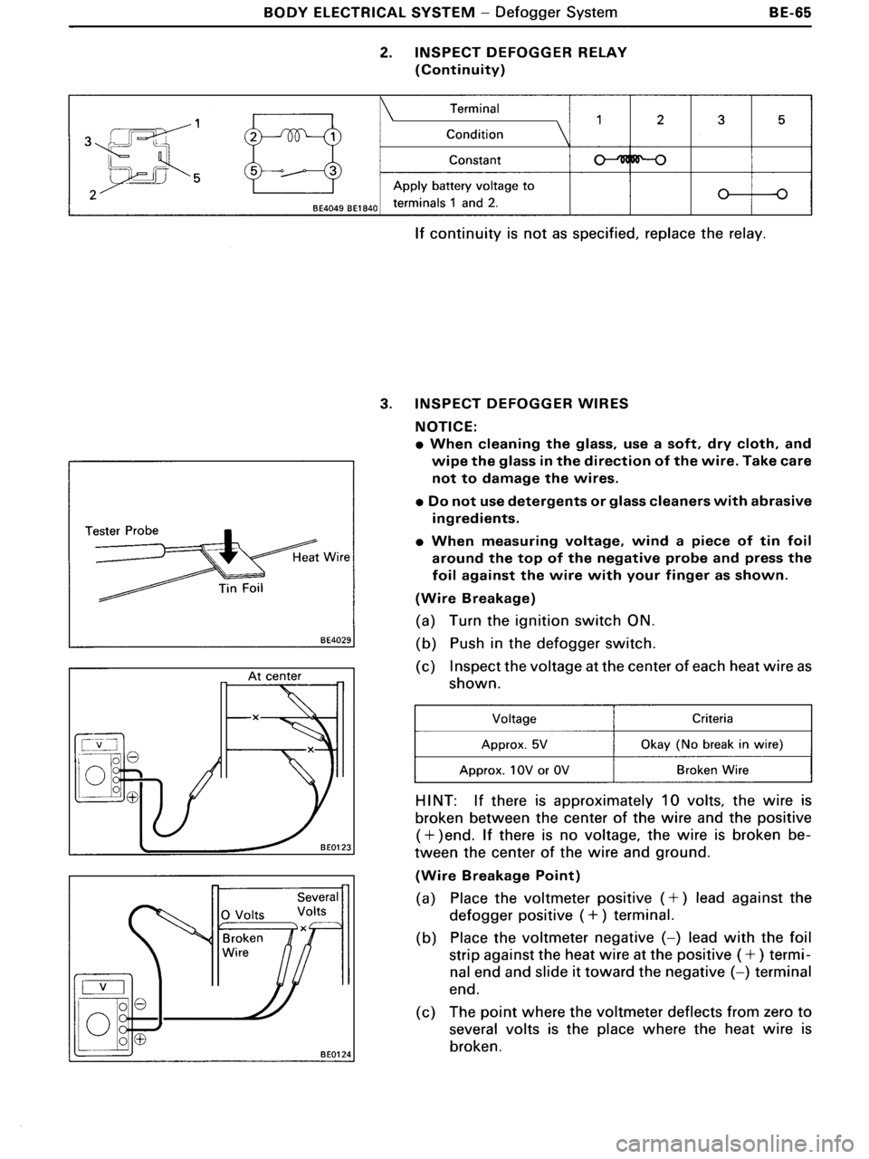 TOYOTA MR-2 1991  Factory Repair Manual 